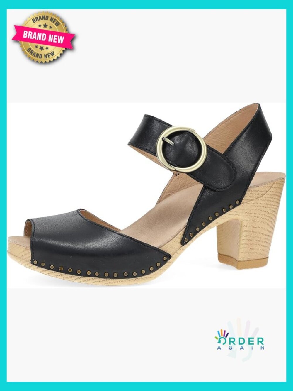 Dansko Tamra Peep Toe Sandal - Cushioned Footbed, Adjustable Strap, Stain